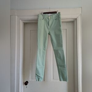 NWT Frame Le High Skinny Jeans- Pale Green- 28